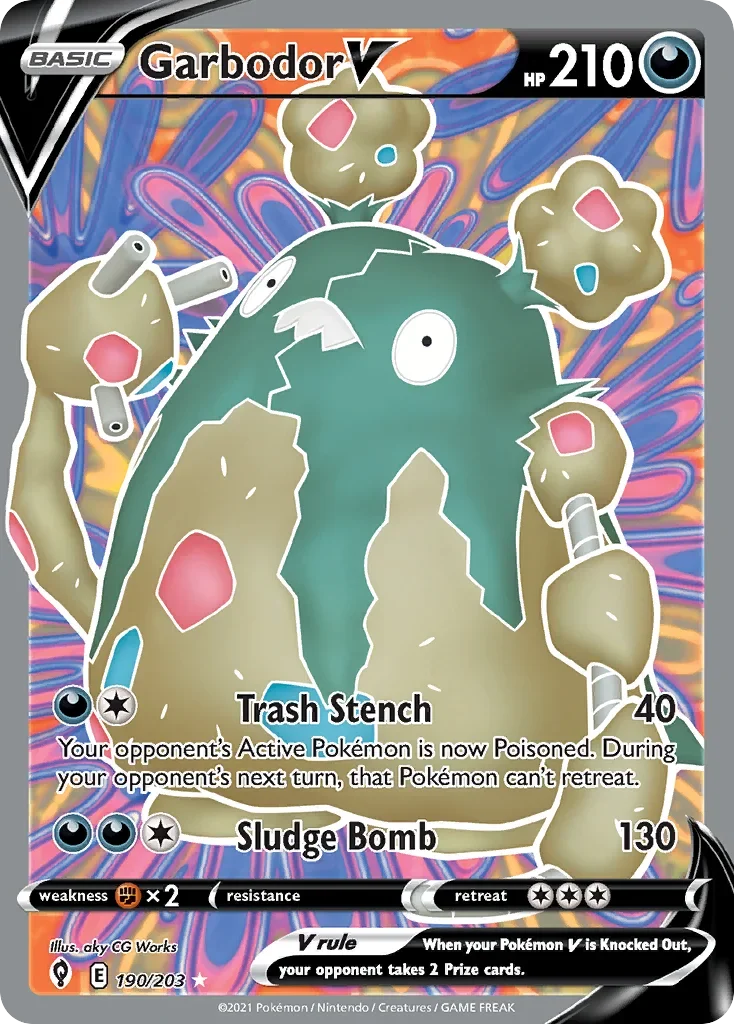 190/203 from Evolving Skies Full Art Pokemon Card