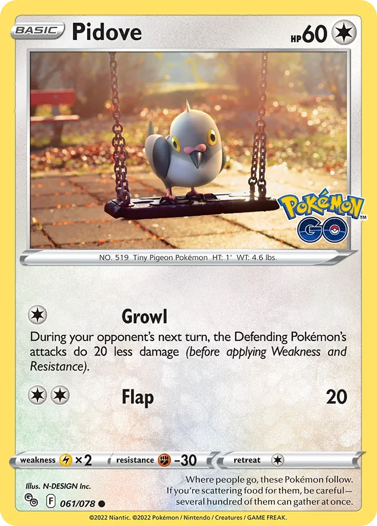061/078 from Pokemon GO Common Pokemon Card