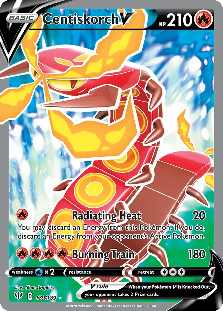 179/189 from Darkness Ablaze Full Art Pokemon Card