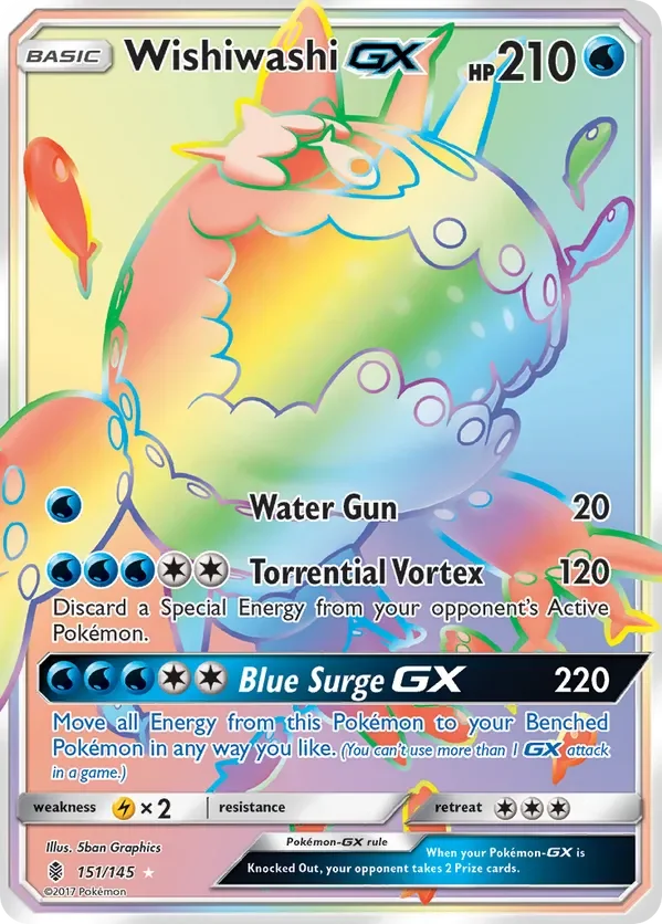151/145 from Guardians Rising Rainbow Rare Pokemon Card