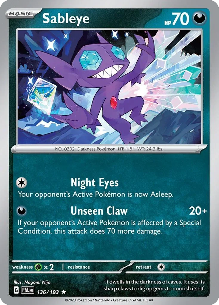 136/193 from Paldea Evolved Rare Pokemon Card