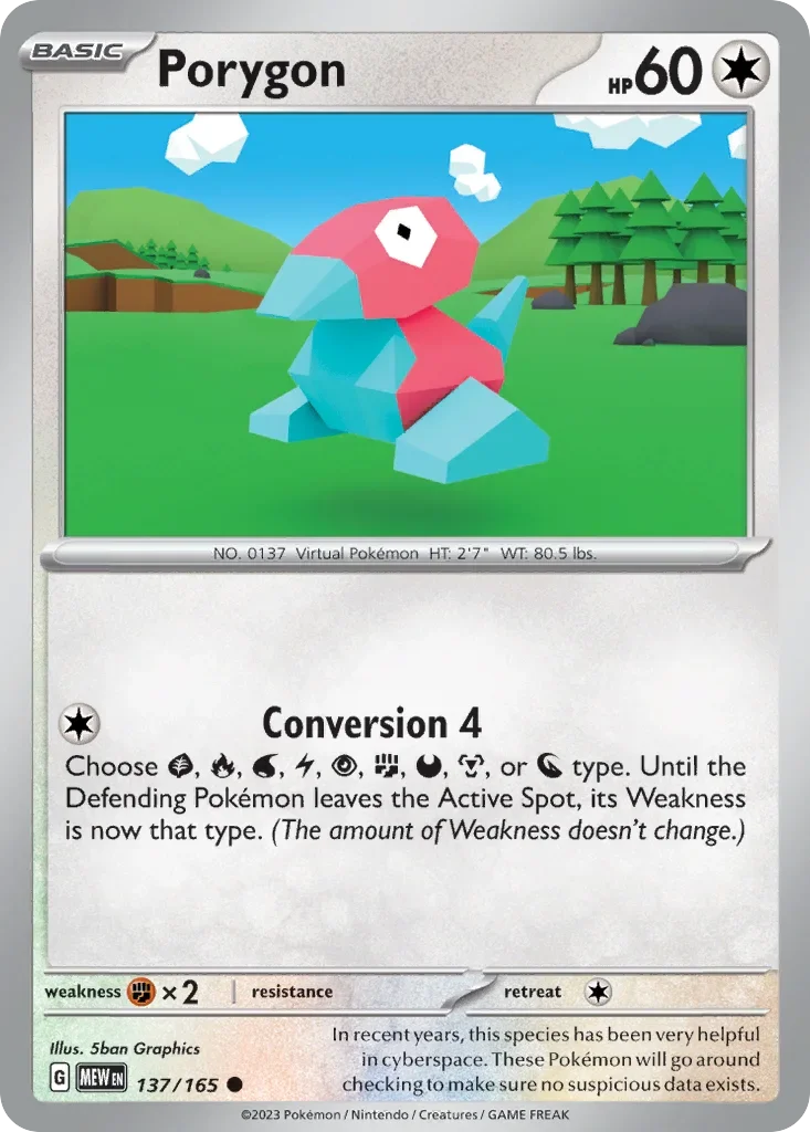 137/165 from 151 Common Pokemon Card