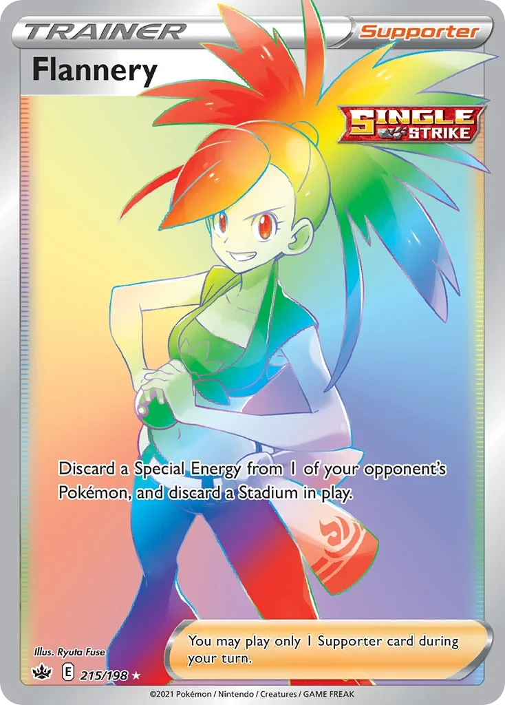 215/198 from Chilling Reign Rainbow Rare Trainer Card