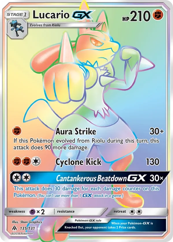 135/131 from Forbidden Light Rainbow Rare Pokemon Card