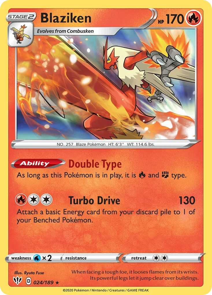 024/189 from Darkness Ablaze Holo Rare Pokemon Card