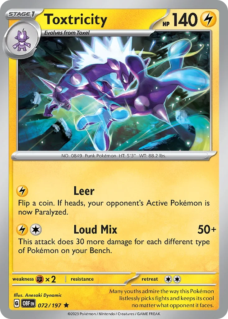 072/197 from Obsidian Flames Rare Pokemon Card