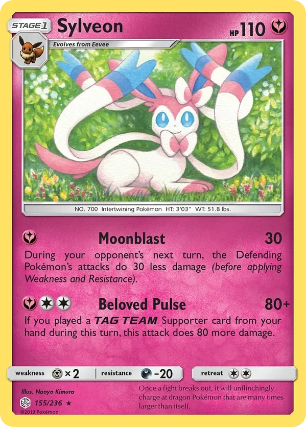 155/236 Sylveon Rare Pokemon Card