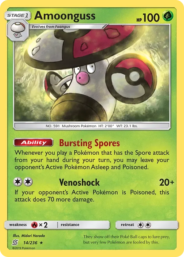 14/236 Amoonguss Rare Pokemon Card