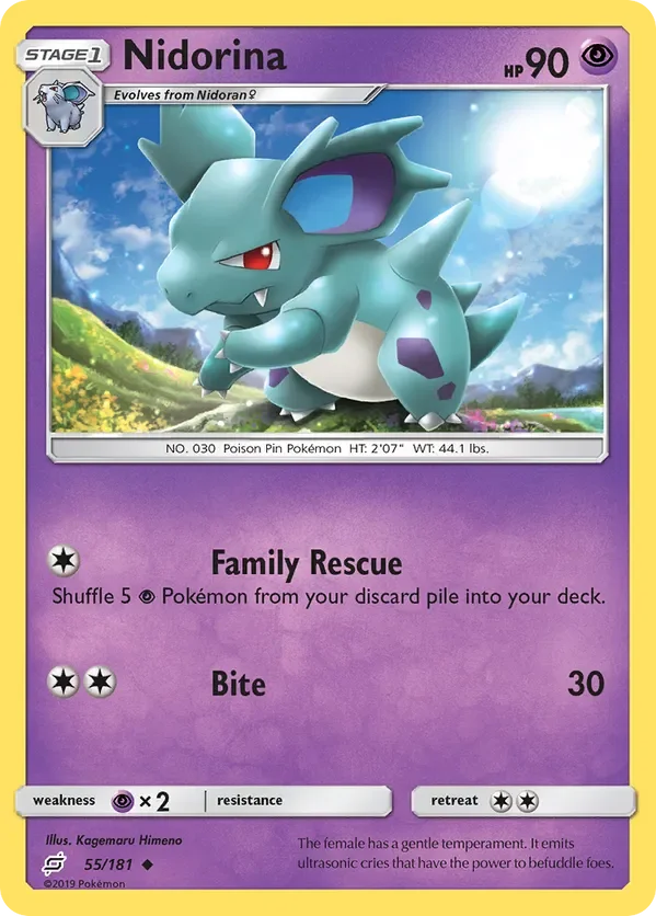55/181 Nidorina Uncommon Pokemon Card