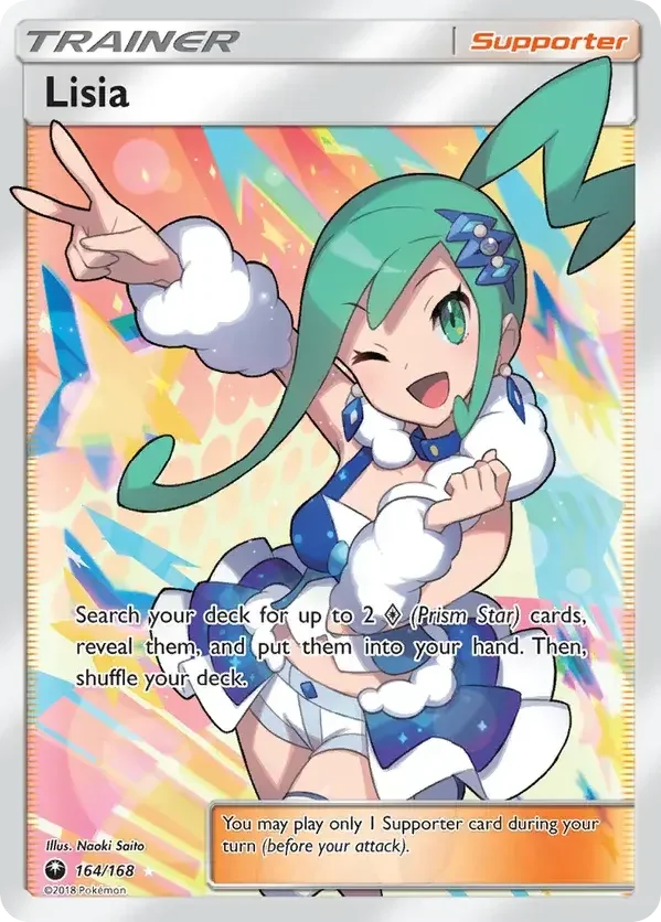 164/168 Lisia Full Art Trainer Pokemon Card