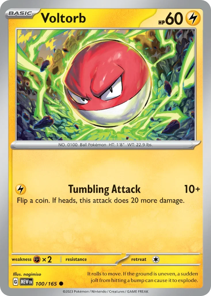 100/165 from 151 Common Pokemon Card
