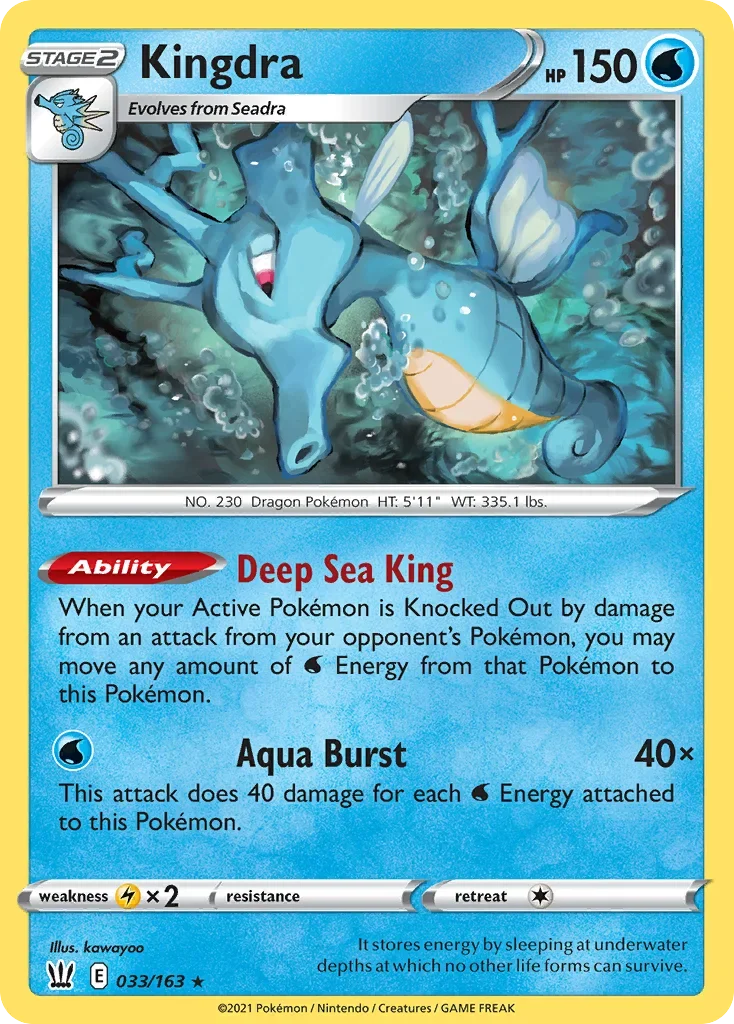 033/163 from Battle Styles Holo Rare Pokemon Card