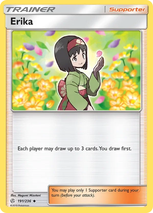 191/236 Erika Uncommon Trainer Card