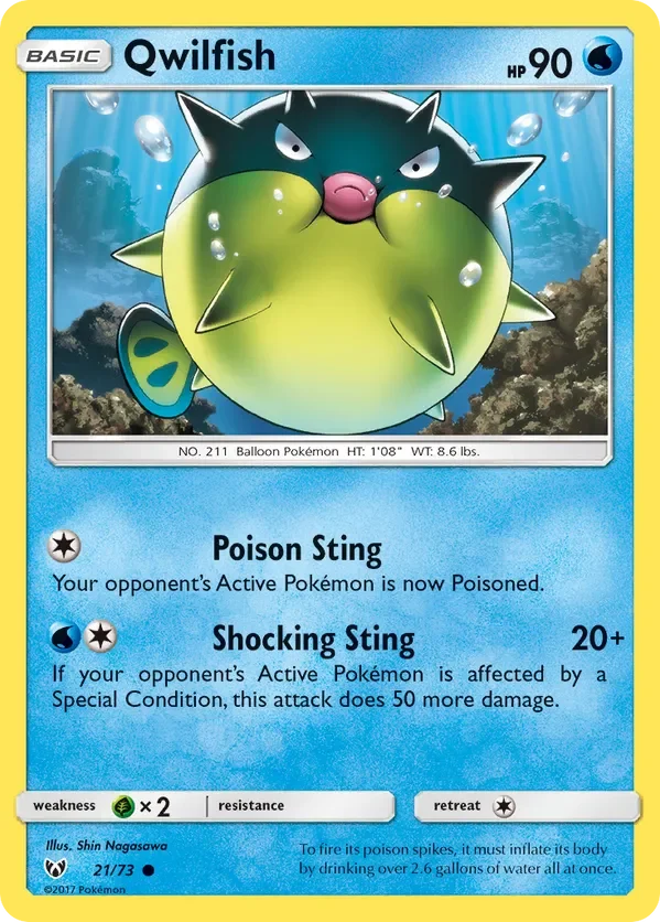 21/73 from Shining Legends Common Pokemon Card