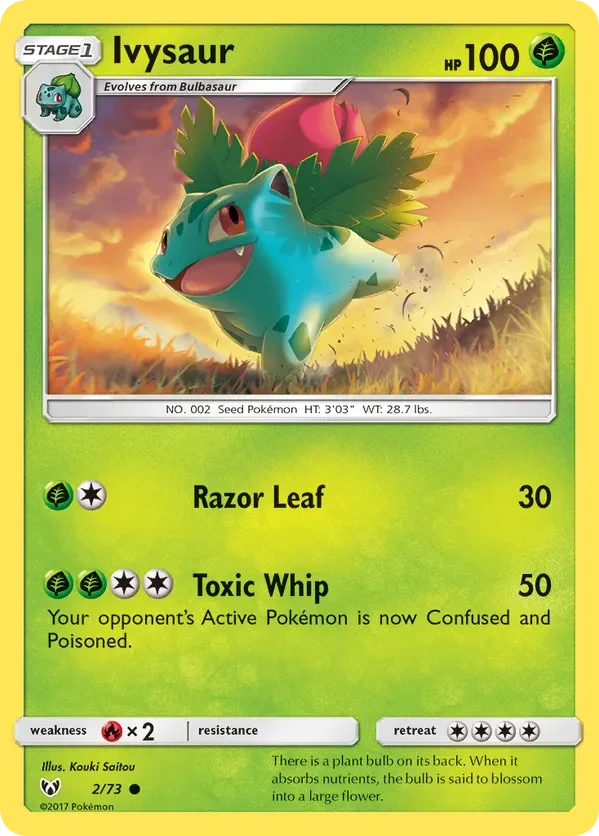 2/73 from Shining Legends Common Pokemon Card
