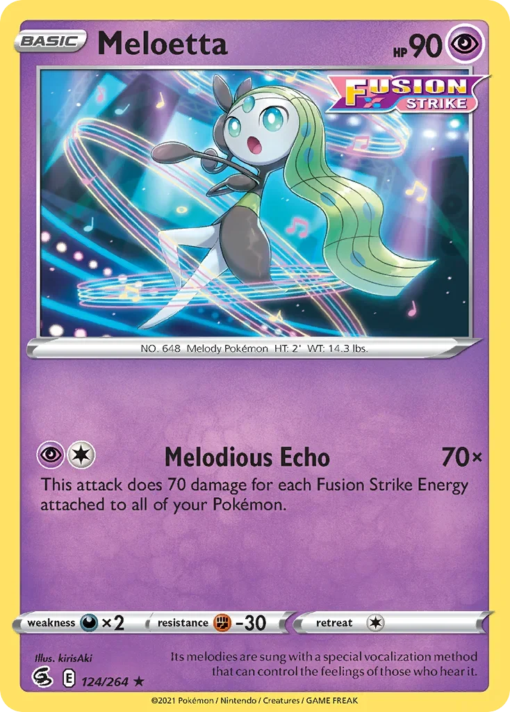 124/264 from Fusion Strike Rare Pokemon Card