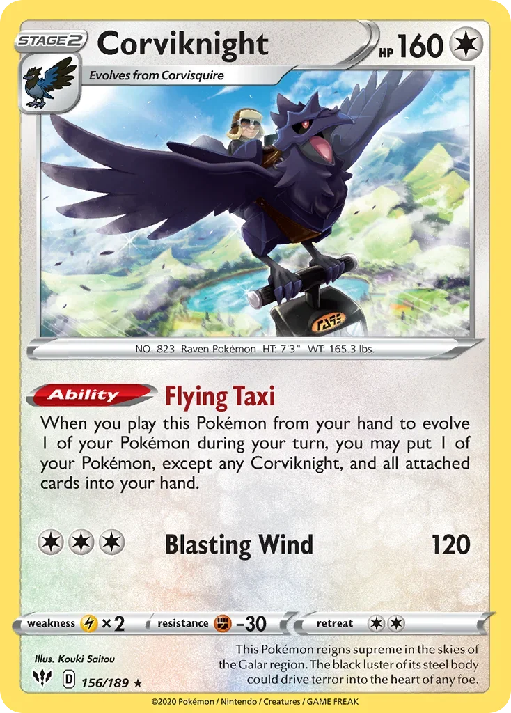 156/189 from Darkness Ablaze Holo Rare Pokemon Card