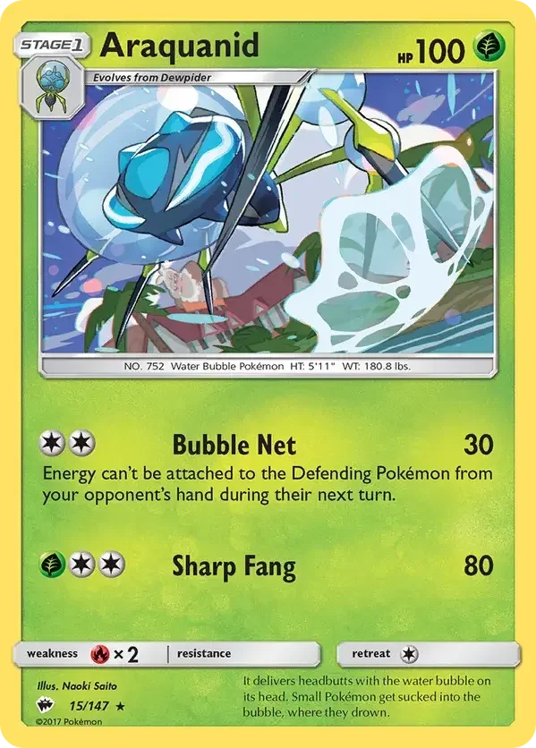 15/147 from Burning Shadows Rare Pokemon Card