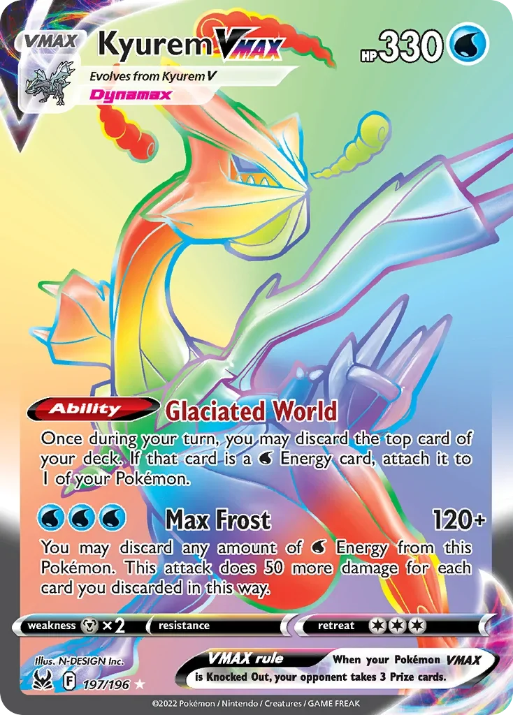 197/196 from Lost Origin Rainbow Rare Pokemon Card