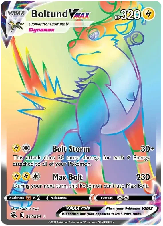 267/264 from Fusion Strike Rainbow Rare Pokemon Card