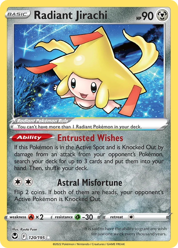 120/195 from Silver Tempest Radiant Rare Pokemon Card