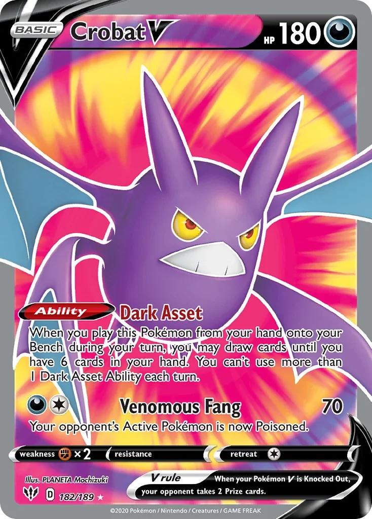 182/189 from Darkness Ablaze Full Art Pokemon Card