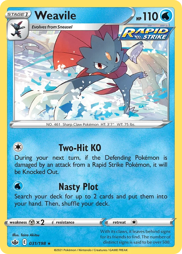 031/198 from Chilling Reign Holo Rare Pokemon Card