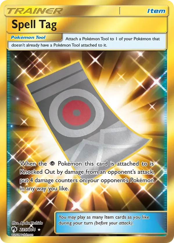 235/214 Spell Tag Gold Rare Pokemon Card