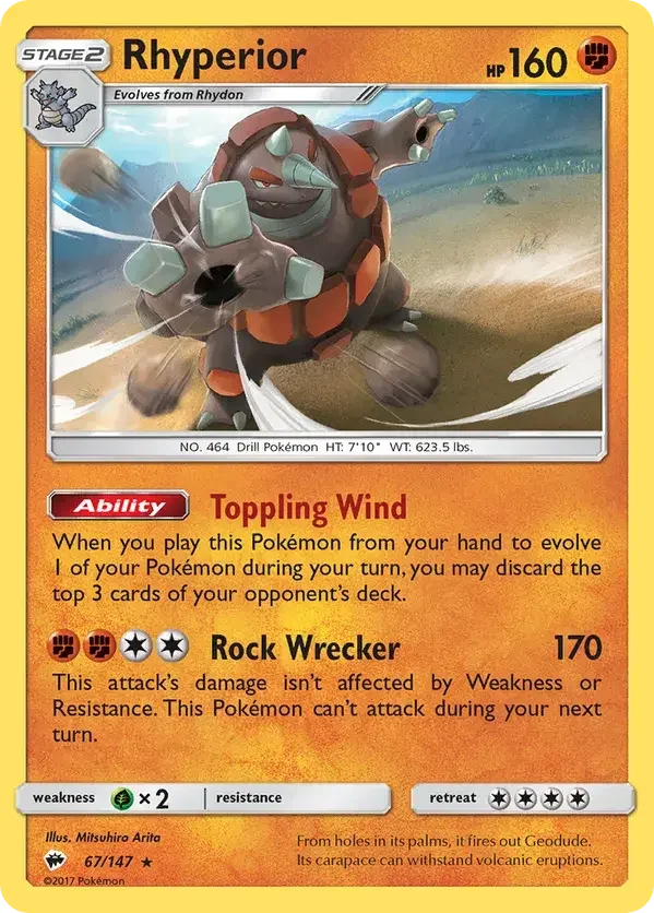 067/147 from Burning Shadows Holo Rare Pokemon Card
