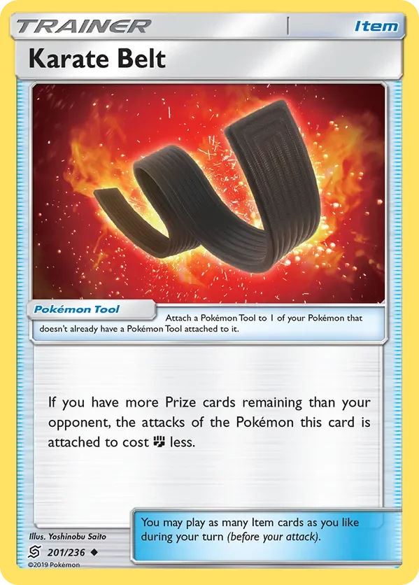 201/236 Karate Belt Uncommon Trainer Card