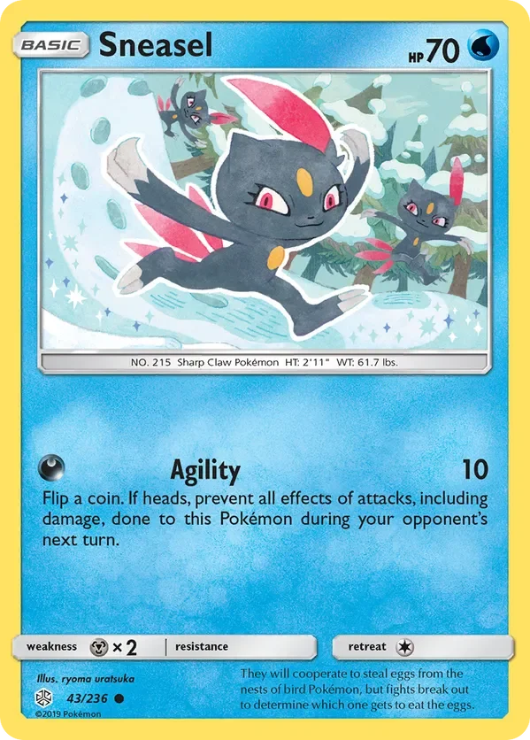 43/236 Sneasel Common Pokemon Card