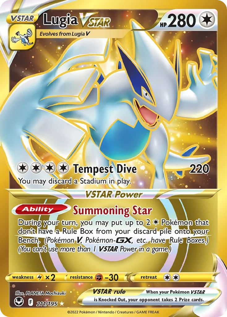 211/195 from Silver Tempest Gold Secret Rare Pokemon Card