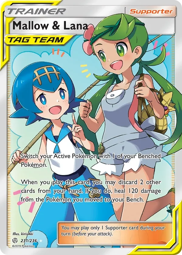 231/236 Mallow & Lana Full Art Ultra Rare Trainer Card