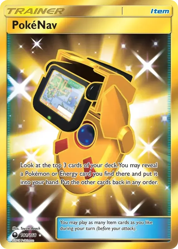 181/168 PokeNav Gold Rare Pokemon Card