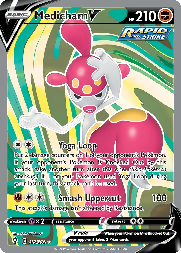 185/203 from Evolving Skies Full Art Pokemon Card