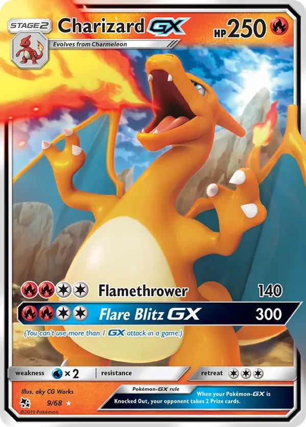 9/68 Charizard GX Ultra Rare Pokemon Card