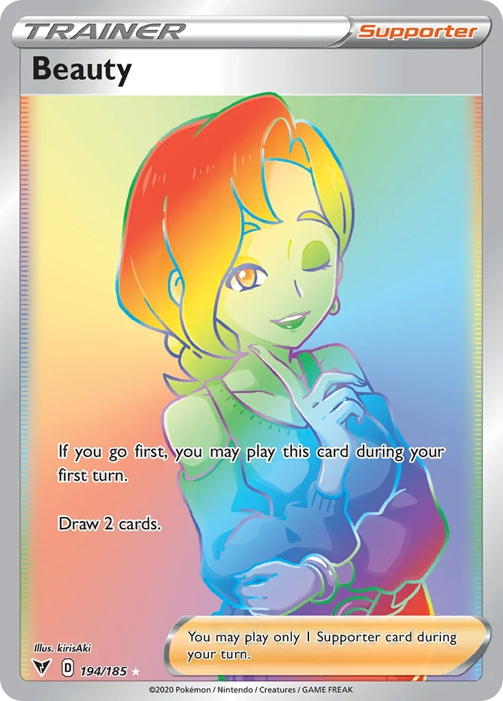 194/185 from Vivid Voltage Rainbow Rare Trainer Card