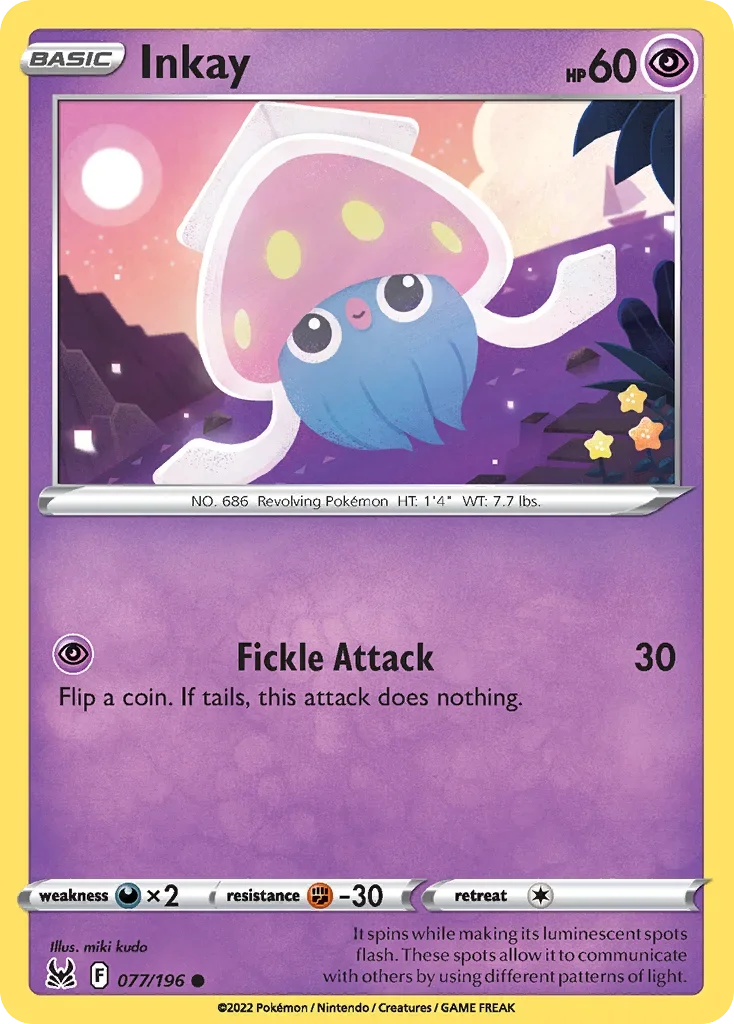 077/196 from Lost Origin Common Pokemon Card