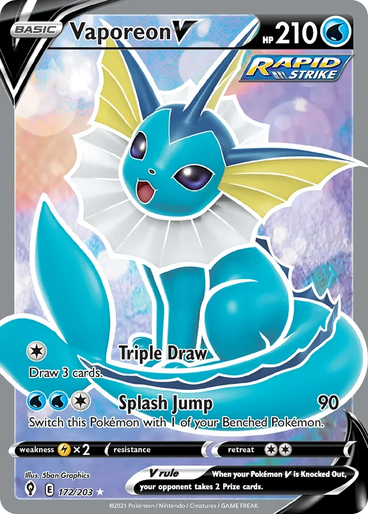172/203 from Evolving Skies Full Art Pokemon Card