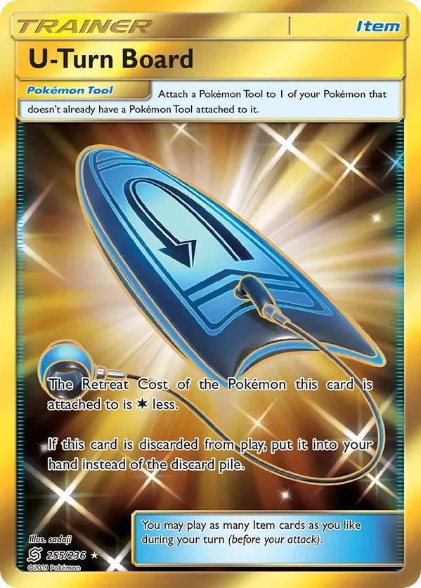 255/236 U-Turn Board Gold Rare Trainer Card