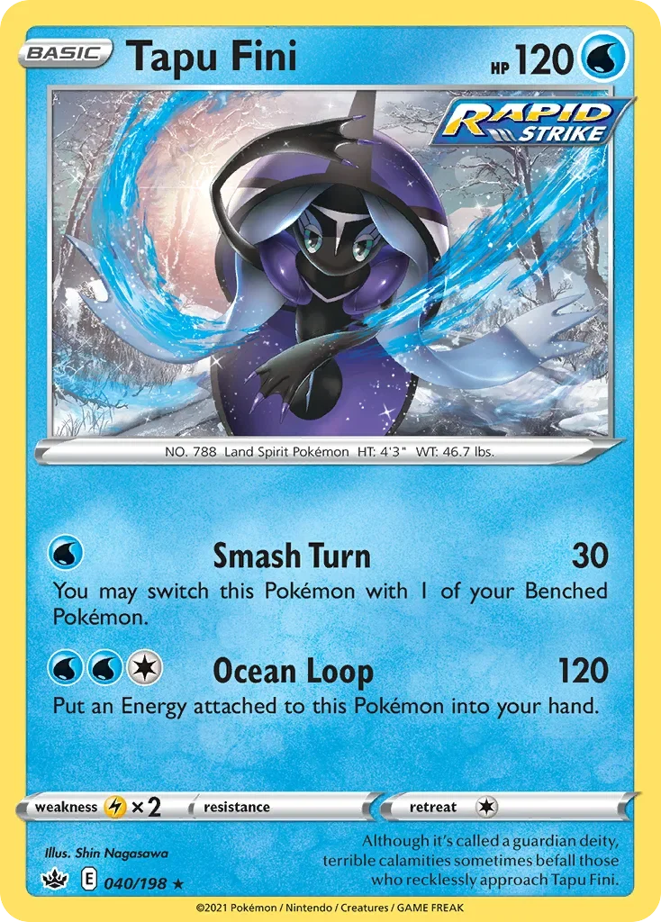 040/198 from Chilling Reign Holo Rare Pokemon Card