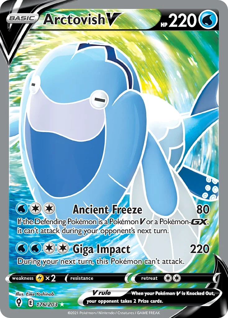176/203 from Evolving Skies Full Art Pokemon Card
