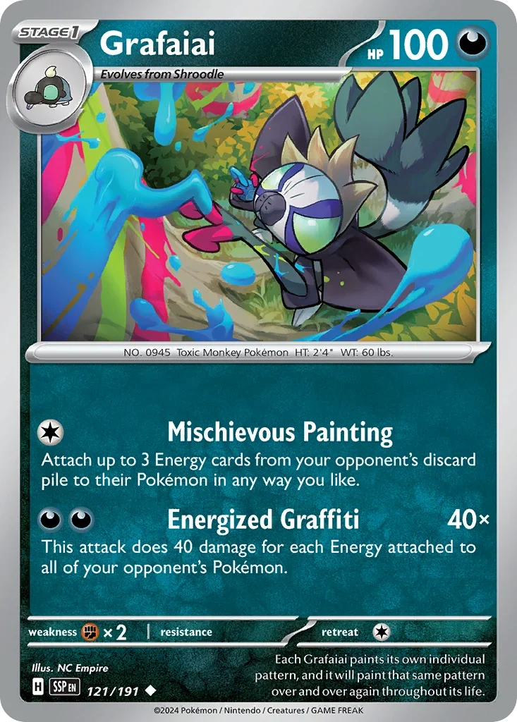 121/191 from Surging Sparks Card List Uncommon Pokemon Card