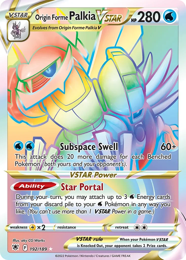 192/189 from Astral Radiance Rainbow Rare Pokemon Card