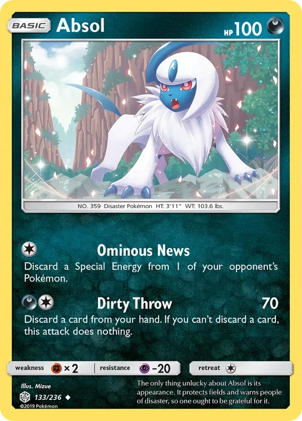 133/236 Absol Uncommon Pokemon Card