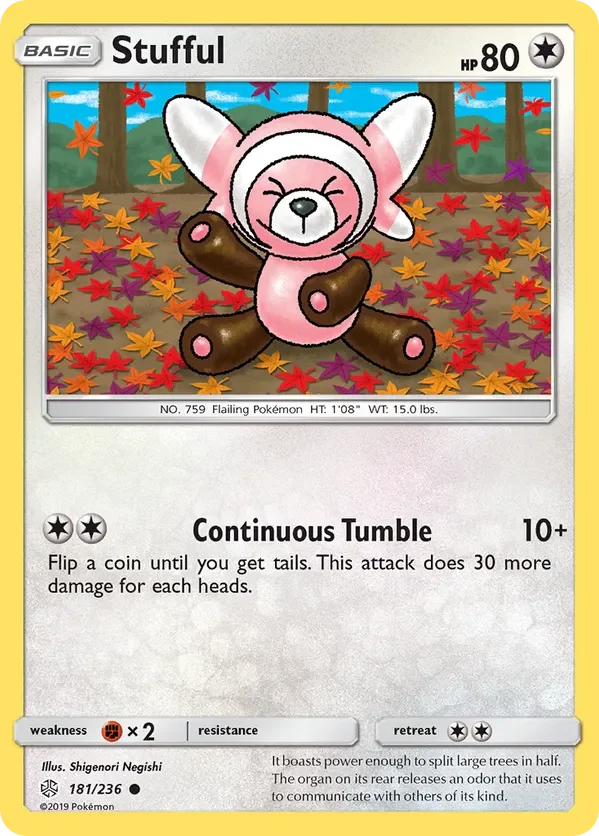 181/236 Stufful Common Pokemon Card