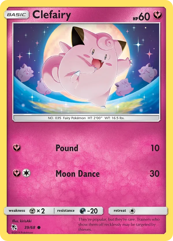 39/68 Clefairy Common Pokemon Card