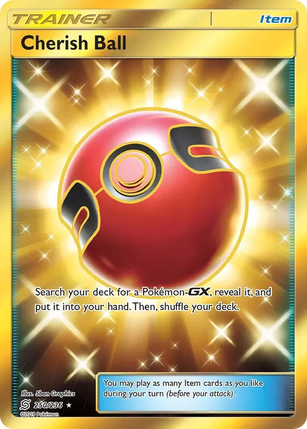 250/236 Cherish Ball Gold Rare Trainer Card