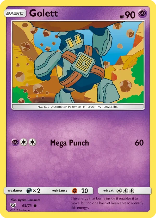 43/73 from Shining Legends Common Pokemon Card