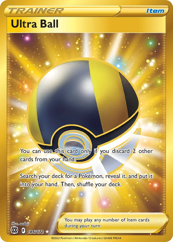 186/172 from Brilliant Stars Gold Secret Rare Trainer Card